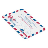 Neuseeland Air Mail Hochzeit speichern das Datum 3 Magnet (Rechte Seite)