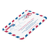 Neuseeland Air Mail Hochzeit speichern das Datum 3 Magnet (Linke Seite)