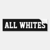Neuseeland "ALL WHITES" Autoaufkleber (Vorne)