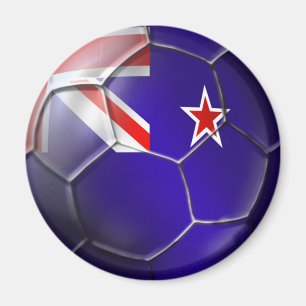 Neuseeland aller Weißkiwi-Flagge Ball Magnet