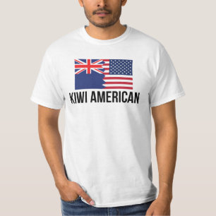Neuseeland-amerikanische Flagge T-Shirt
