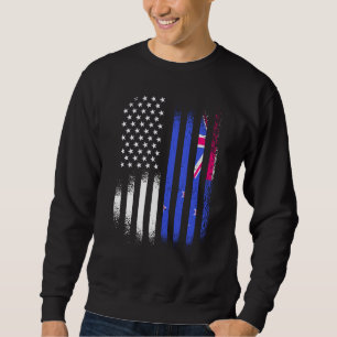Neuseeland Amerikanischer Patriot Gewachsenes Land Sweatshirt