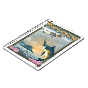 Neuseeland-Angelfahrtenplakat Notizblock
