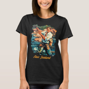 Neuseeland-Angelfischsee-Reise-T-Shirt T-Shirt