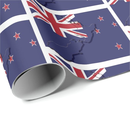 Neuseeland | Aotearoa | Flagge Neuseelands Geschenkpapier (Rolleneckpunkt)