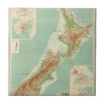 Neuseeland-Atlas-Karte Fliese<br><div class="desc">Neuseeland. Durch Bartholomew J.G. (John Georg),  1860-1920; John Bartholomew u. Co. (192). Veröffentlicht durch '' London: The Times".</div>