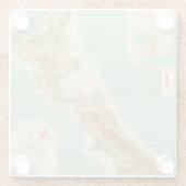 Neuseeland-Atlas-Karte Glasuntersetzer (Rückseite)