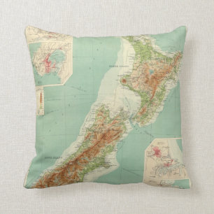 Neuseeland-Atlas-Karte Kissen