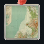 Neuseeland-Atlas-Karte Silbernes Ornament<br><div class="desc">Neuseeland. Durch Bartholomew J.G. (John Georg),  1860-1920; John Bartholomew u. Co. (192). Veröffentlicht durch '' London: The Times".</div>