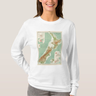 Neuseeland-Atlas-Karte T-Shirt