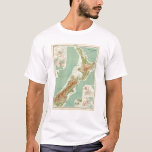 Neuseeland-Atlas-Karte T-Shirt