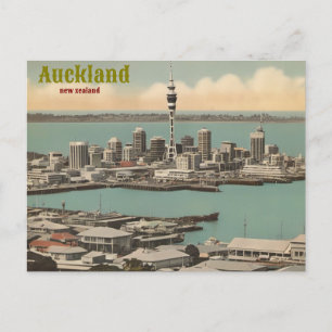 Neuseeland Auckland Vintag Art Travel  Postkarte