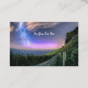 Neuseeland Aurora   Dunedin NZ   Südliche Leuchte Visitenkarte