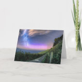 Neuseeland Aurora | Dunedin NZ | Südliche Leuchten Dankeskarte (Rückseite)