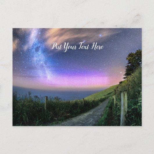 Neuseeland Aurora | Dunedin NZ | Südliche Leuchten Postkarte (Vorderseite)