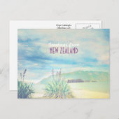 Neuseeland Beach & Mountain Postkarte (Vorne/Hinten)