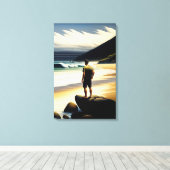 Neuseeland Beach Scene - Canvas Print Leinwanddruck (Insitu (Holzboden))