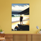 Neuseeland Beach Scene - Canvas Print Leinwanddruck (Insitu (Wohnzimmer))