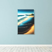 Neuseeland Beach Scene - Canvas Print Leinwanddruck (Insitu (Holzboden))