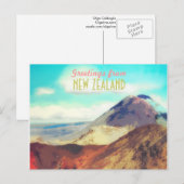 Neuseeland Berg Vulkan Postkarte (Vorne/Hinten)