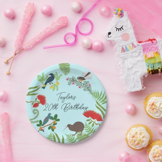 Neuseeland Bird Birthday Pappteller (Party)