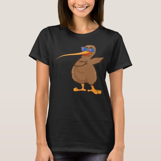 Neuseeland Bird Lover Dabbing Kiwi Bird Da Dance T-Shirt (Vorderseite)