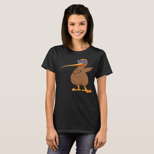 Neuseeland Bird Lover Dabbing Kiwi Bird Da Dance T-Shirt (Vorne ganz)