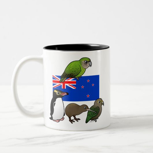 Neuseeland Birdorables Zweifarbige Tasse (Links)