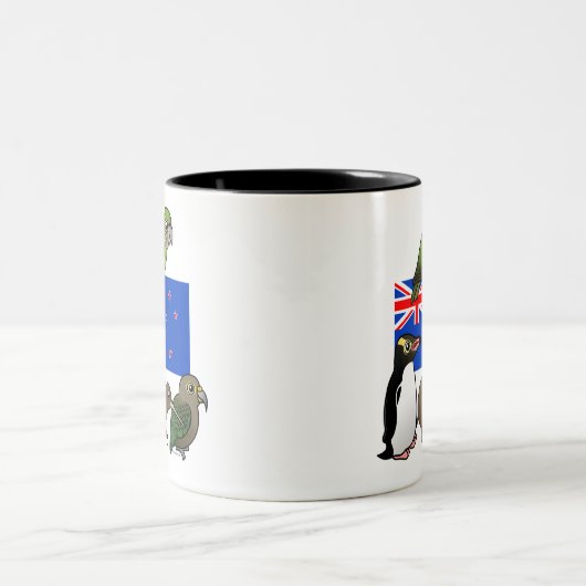 Neuseeland Birdorables Zweifarbige Tasse (Mittel)