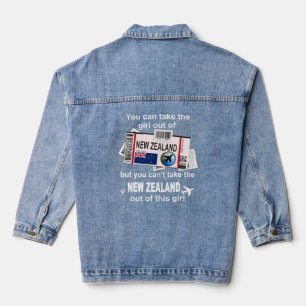 Neuseeland Boarding Pass New Zealand Girl New Z Jeansjacke