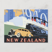 Neuseeland Centennial Vintage Reise Postkarte (Vorderseite)