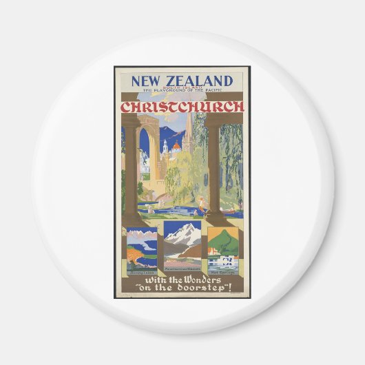 Neuseeland Christchurch Magnet (Vorne)