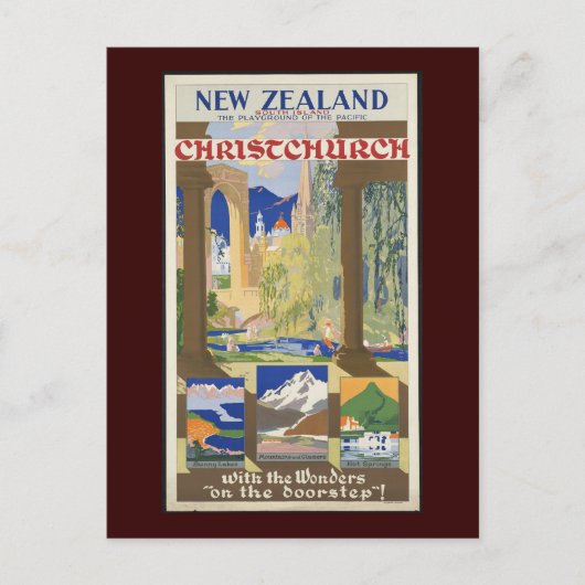 Neuseeland Christchurch Postkarte (Vorderseite)