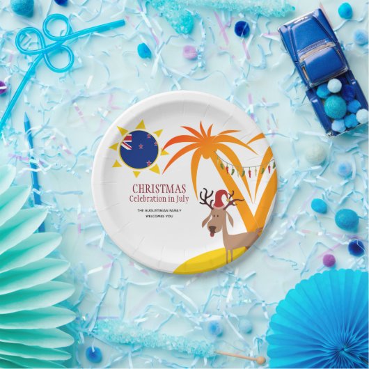 Neuseeland CHRISTMAS IM JULI Pappteller (Party)