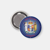 Neuseeland Coat of Arms Circle Shape Magnet (Vorderseite/Rückseite)
