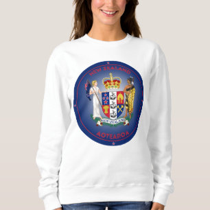 Neuseeland Coat of Arms Circle Shape Sweatshirt
