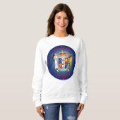 Neuseeland Coat of Arms Circle Shape Sweatshirt (Vorne ganz)