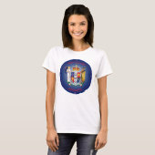 Neuseeland Coat of Arms Circle Shape T-Shirt (Vorne ganz)