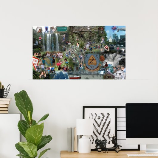 Neuseeland Collage Poster (Heimbüro)