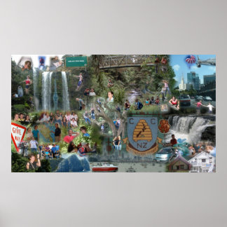Neuseeland Collage Poster