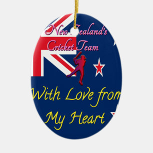 Neuseeland Cricket-Team: Liebe aus meinem Herzen K Keramik Ornament