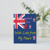 Neuseeland Cricket Team Liebe aus meiner Kunst im Postkarte (Stehend Vorderseite)