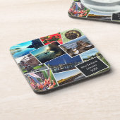 Neuseeland Custom Foto Collage Beverage Coaster Getränkeuntersetzer (Linke Seite)