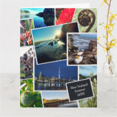 Neuseeland Custom Foto Collage Card Karte (Gelbe Blume)