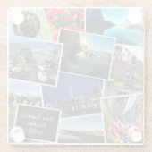 Neuseeland Custom Foto Collage Glass Untersetzer (Rückseite)