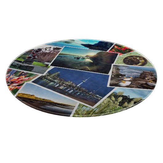 Neuseeland Custom Foto Collage Schneidebrett (Ecke)