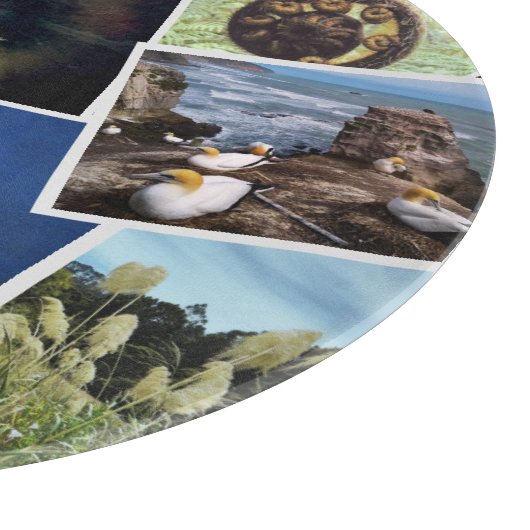 Neuseeland Custom Foto Collage Schneidebrett (Ecke)