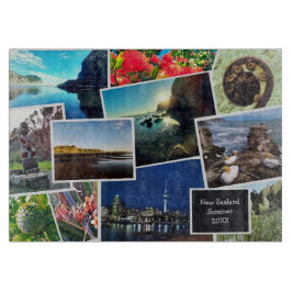 Neuseeland Custom Foto Collage Schneidebrett