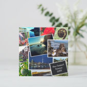 Neuseeland Custom Foto Collage Square Card Karte (Stehend Vorderseite)