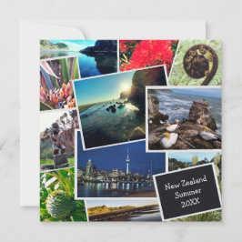 Neuseeland Custom Foto Collage Square Card Karte